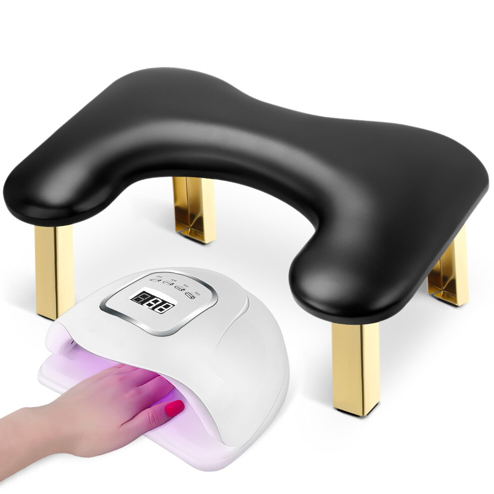 Szsja Nail Arm Rest, Arm Rest For Nails Tech, Foldable Nail Tech Client Arm Rest, Pu Leather Nail Hand Rest, U Shape Manicure Hand Rests For Foot Hand Rest,