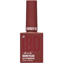 IBD Rubber Gel Polish - Varm Pecan, LED/UV Soak Off Builder Gel för Naglar, Stärkande Baslack för Nagellack & Förlängningar, 0.5 fl oz