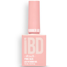 IBD Rubber Gel Polish - Pink Silk, LED/UV Soak Off Builder Gel för Naglar, 0.5 fl oz