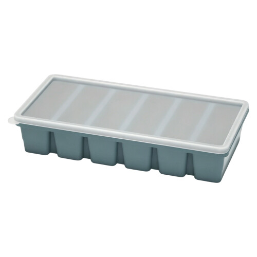 Lange Eiswürfelformen mit 6 Mulden, flexibles-graublau