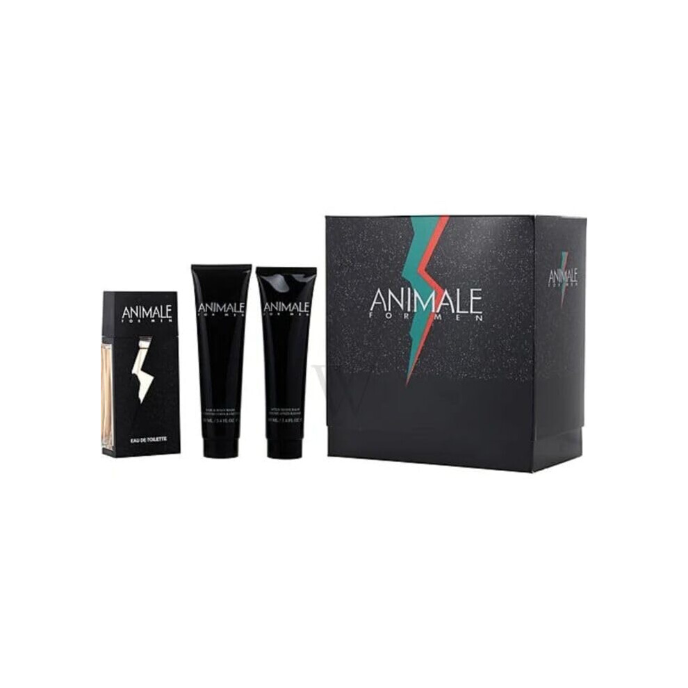 Animale Men 3.4 Edt + 3.4 Balm + 3.4 Oz Lot