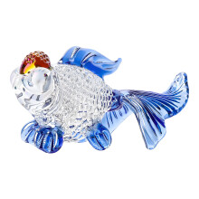 Bunte Kristall-Karpfenfisch-Minifigur, Dekoration für-Blau.