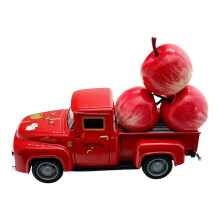 Appels Decors Metalen Truck met Mini Fake Appels voor-Rood