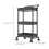 3-Tier Adjustable Mobile Storage Cart Black 3