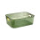 Cesto de armazenamento de plástico transparente 9x6x3,5 polegadas verde 5