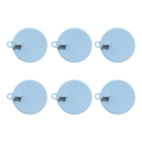 Ensemble de 6 couvercles à boisson en Silicone de couleur-Bleu