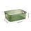 Cesto de armazenamento de plástico transparente 9x6x3,5 polegadas verde 3