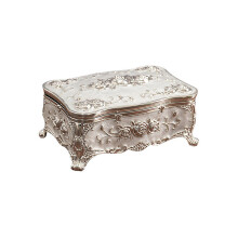 Luxurious Antique Finish Jewelry Display Case Durable-White