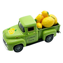 Décors de citron camion en métal avec Mini faux citrons-Vert
