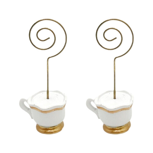Support de nom de Table de tasse à thé en feuille d'or,-tasse