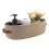 Panier de rangement ovale élégant en corde de coton, avec-2 1