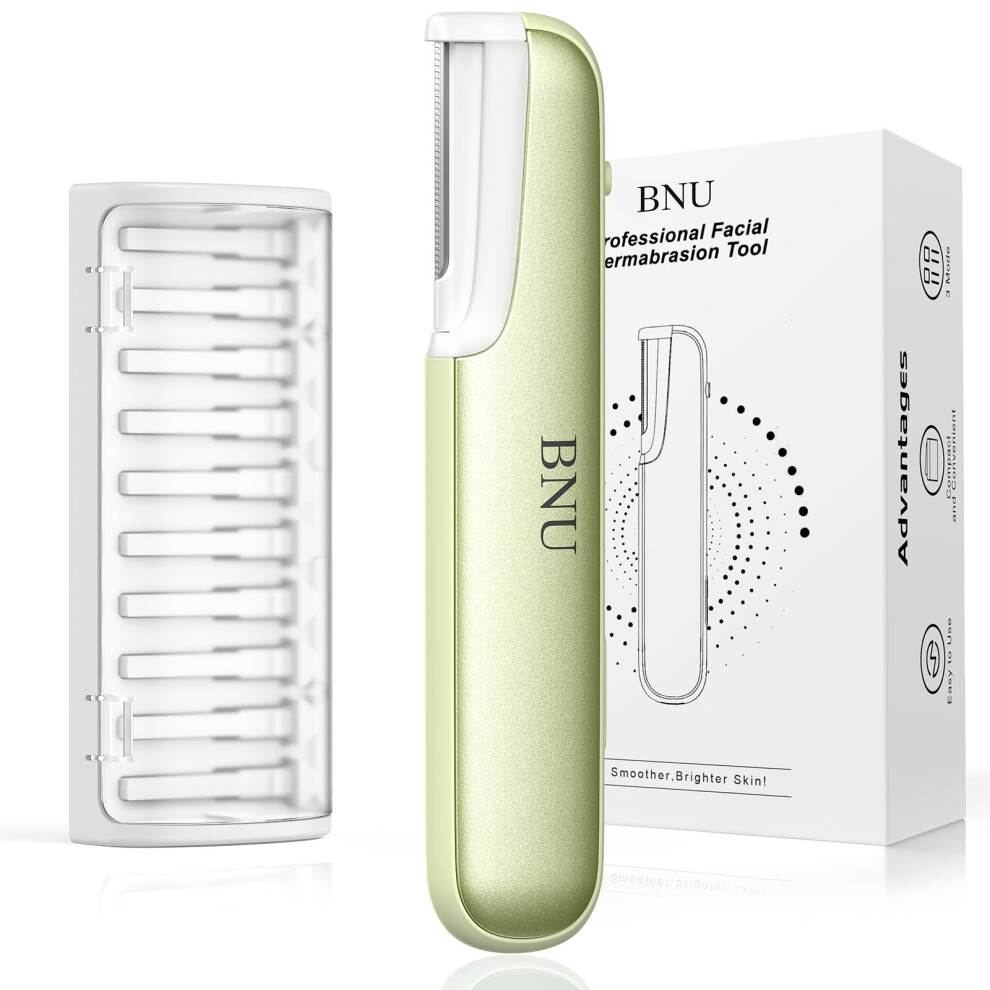 Bnu Peach Dermaplane Razor For Women, Face Razor For Women With 10 Replaceable Blades - Face Exfoliation Razor - Body Fuzz Removal - Eyebrow Shaper