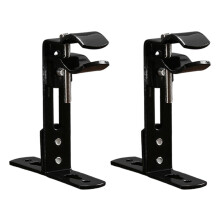 Pack of 2 Strong Metal Curtain Rod Holder Adjustable-Black