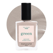 Manucurist Green Tweed - Grå Nagellack - 9-Fri, Vegansk och Växtbaserad - Snabbtorkande Manikyr - Giftfri - Tillverkad i Frankrike - 0.5 fl oz