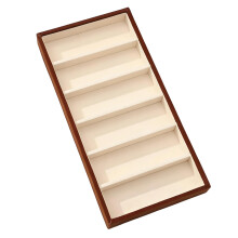 Vitrine de lunettes sophistiquée en bois massif et flanelle-B