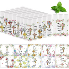 50 Pcs Bibelvers Läppbalsam Bulk Kristna Gåvor till Kvinnor Tro Inspirerande Julfest Gåvor