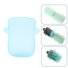 5 Stück auslaufsichere Beutelhalter für Lebensmittel blau 13,5 cm