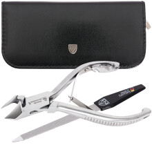 3 Swords Germany - Professionele Nagelknipper Set Rvs Wave Nipper, Hoofdsnijder, Nagelvijl met Etui