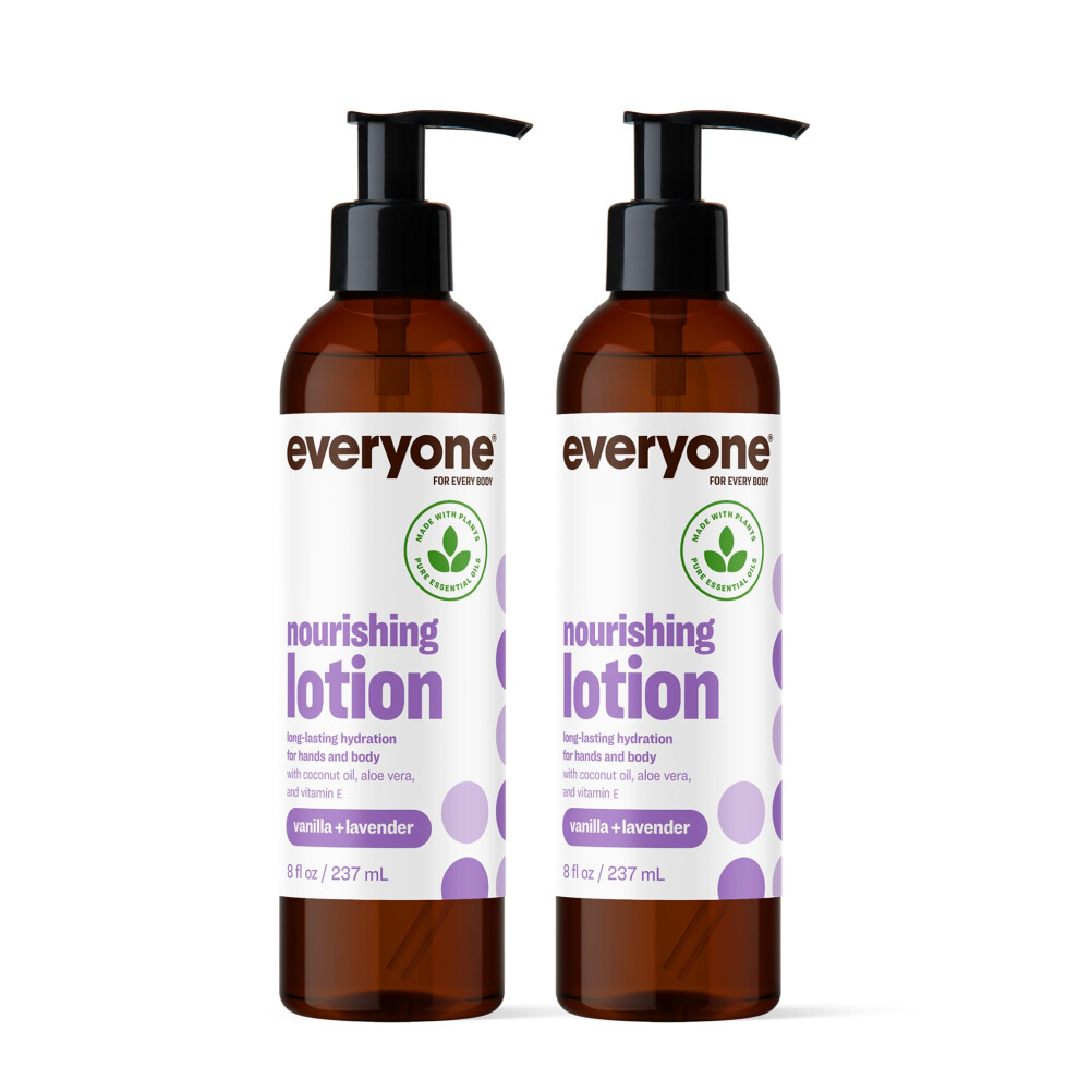 Everyone For Every B Everyone 2-In-1 Lotion For Hands/Body, 8 Ounce (Pack Of 2) Vanilla And Lavender Made For Men And Women