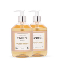 Fer Cheval Amber Jasmine Lyxvätska Tvål - Naturlig Argan & Kokosolja, Skonsam & Fuktgivande, Ekologisk - 2 Pack, 500ml/16.9 f oz