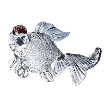 Realistische Karpfenfisch-Figur aus Kristall für Erfolg und-Ruß