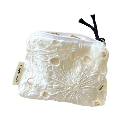 Fascinating Cotton Meshes Bag With Intricate Lace Patterns-A
