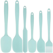 Silicone Spatula Set of 6 Blue Food-Grade Heat-Resistant