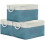 Fabric Storage Bins Set of 3 – Grey Cube Organisers 20L 1