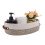 Stylish Cotton Rope Storage Bin With Leather Handles Oval-3 1