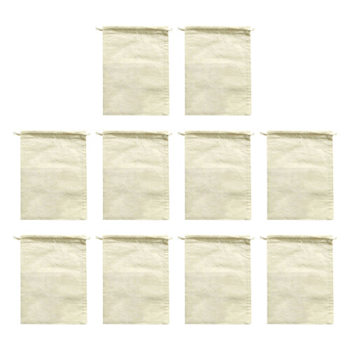 10 Pieces Practical Drawstring Bags Ideal For Grocery-S