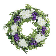 Artificial Violets Wreath For Door Decors Spring Home Decoration