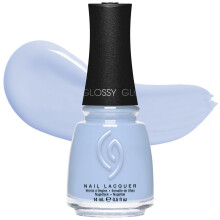 China Glaze CG Nagellack Hydrangea Dangea - Ljus Pastellblå Nagellack, Snabbtorkande, Flagningsresistent, Glansig Finish