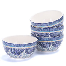 Bico Blue Talavera Keramikschüsseln, 26 oz, 4er-Set