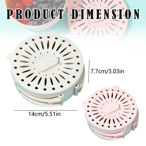 2-in-1 Fruit Washing & Draining Bowl with Foldable Handle 2