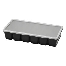 Professional Ice Cubes Tray Creates 6 Large Cubes Perfect-Black