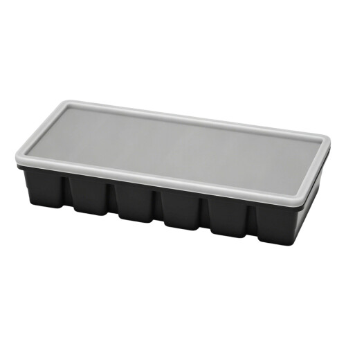 Professional Ice Cubes Tray Creates 6 Large Cubes Perfect-Black