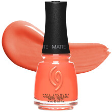 China Glaze CG Nagellack Sun of a Peach - Persik Orange Nagellack, Snabbtorkande, Chipresistent Matt Finish, 0.5 fl oz