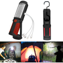 Lampe de travail LED multifonctionnelle : portable et compacte, lumière LED ultra-lumineuse, avec batterie au lithium rechargeable intégrée de