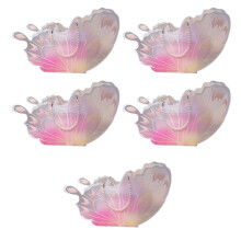 Pack Of 5 Pink Butterfly Plastic Cake Boxes For Party-B