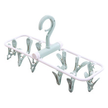 Cintre Ă linge pliable et portable avec 12 pinces