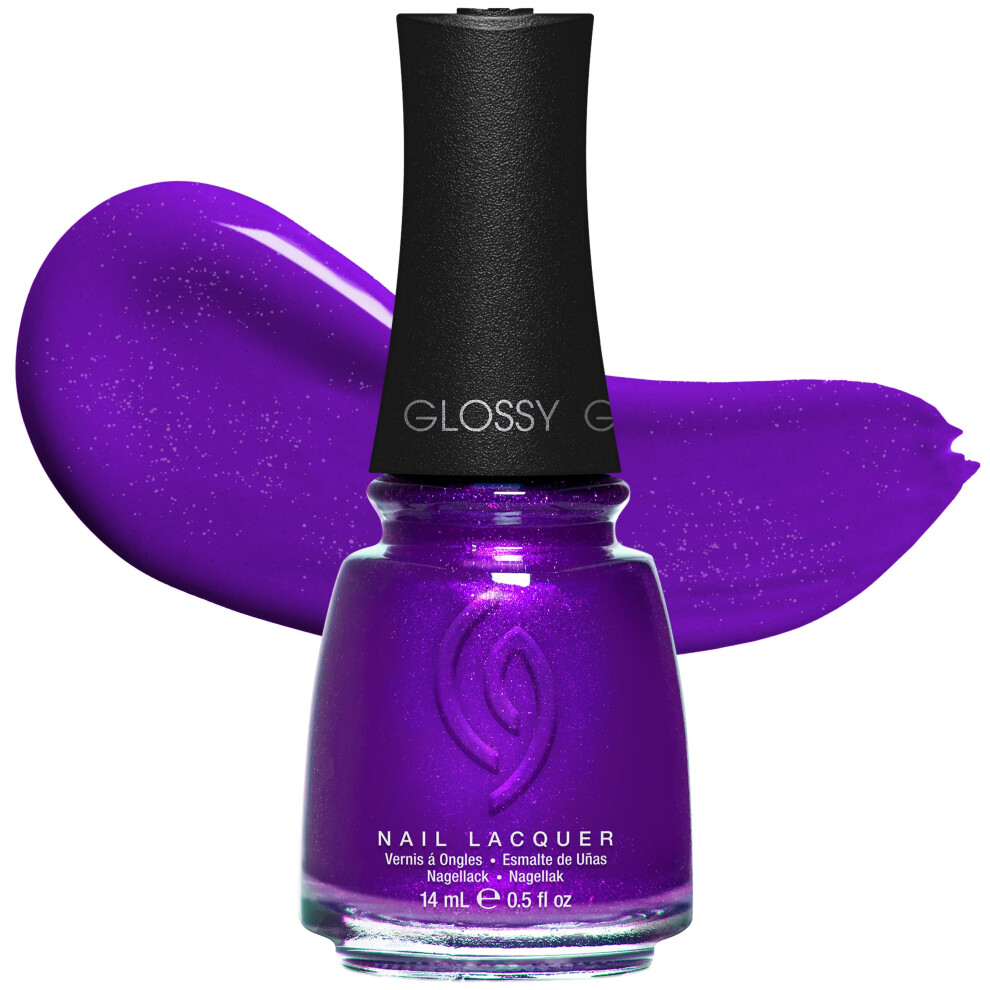 China Glaze Purple Cg Nail Lacquer Coconut Kiss - Deep Nail Polish, Quick Dry, Chip Resistant, Shimmer Glossy Finish For Diy Manicure, 0.5 Fl Oz