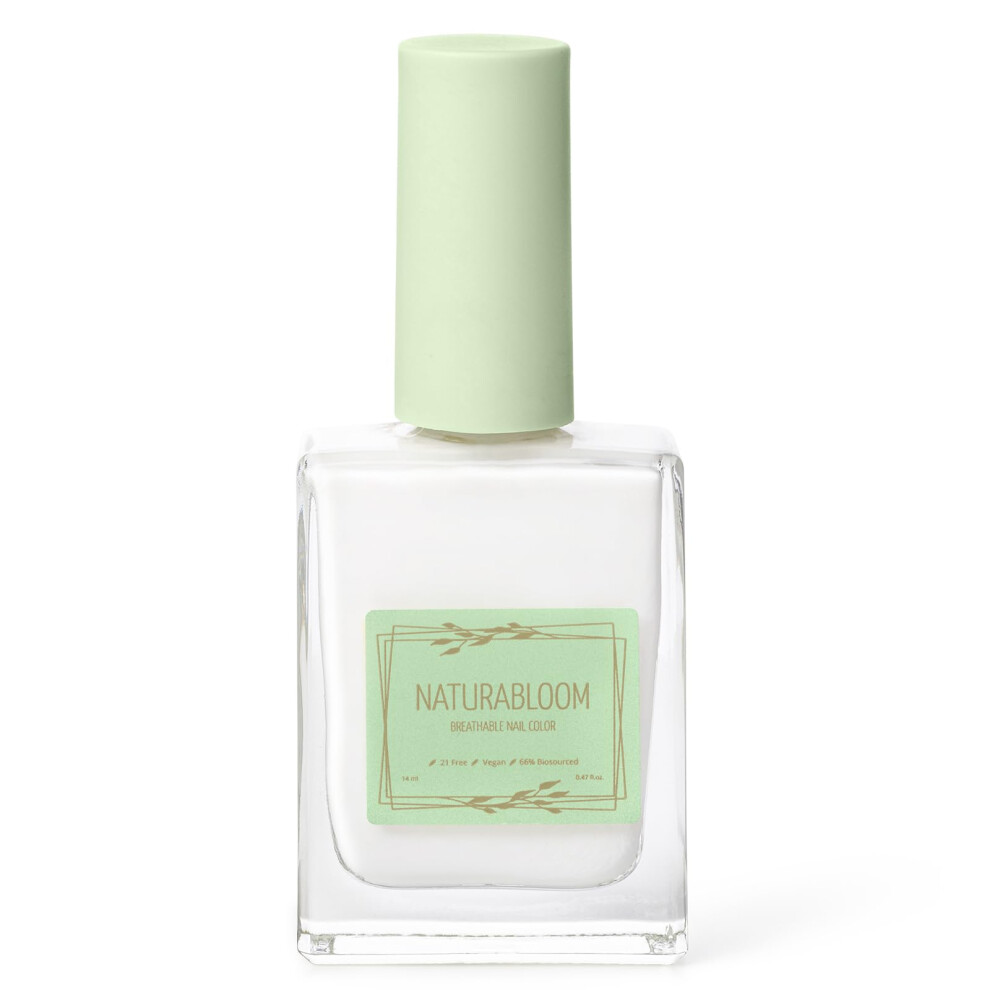 Naturabloom Breathable Premium Long Lasting Nail Polish (Soft Cotton) - Vegan & Toxin-Free