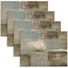 Flax Placemats Set of 4 – 45 x 30 cm, Washable & Heat