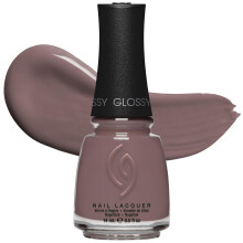 China Glaze CG Nagellack Weathered Bark - Djup Taupe Brun Nagellack, Snabbtorkande, Chipresistent Glans