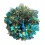 Peacock Feather Wreath Blue Rattan Ring 1