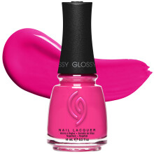China Glaze CG Nagellack Make an Entrance - Djup Fuchsia Nagellack, Snabbtorkande, Flisresistent Glansig Finish, 0.5 fl oz