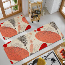 Kitchen Mats Set of 2 – Linen Non-Slip Floor Mats 17x30in