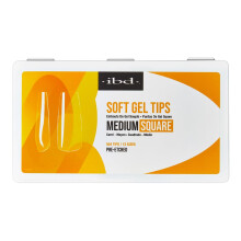 IBD Klara Soft Gel Nageltips - Pre-Etched Medium Square för stark vidhäftning, 504 st, 12