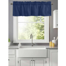Navy Blue Rod Pocket Valance 42 x 12 in