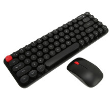 Mini 2,4-GHz kabellose Tastatur 68-Tasten schwarze Maus